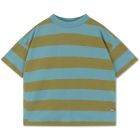 Oversized Boxy Tee | Golden Reef Block Stripe