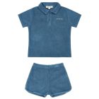 Betroot Top & Leek Short | Ocean Blue