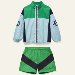Glide Jacket & Glide Short | Fresh Green/Navy/Pale Blue