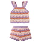 Anastasia Wavey Striped Blouse & Shorts