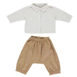 Natural Check Oliver Baby Shirt & Terra Check Oliver Pants