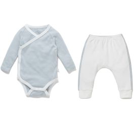 L/S Kimono Bodysuit & Baby Yoga Pants | Blue