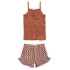 Strap Rib Tutti Frutti & Ruffle Shorts | Set