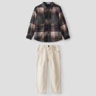 Plaid Flannel Shirt & Carded Twill Pants