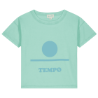 Tee Dylan Jersey Tee | Aqua + Print Tempo