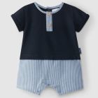 Romper Two-in-one Stripes Seersucker & Pique