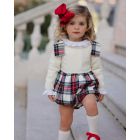 White Christmas Romper & Frilled Collar Top