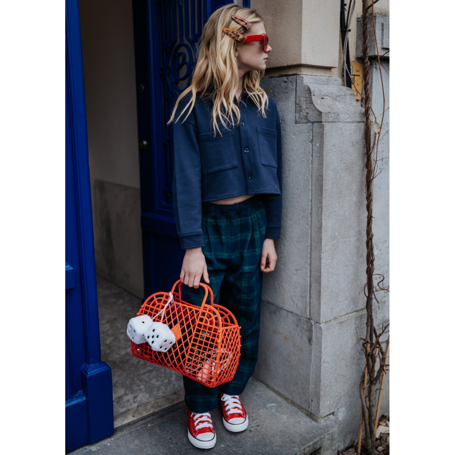 Crop Jog Top Maritime