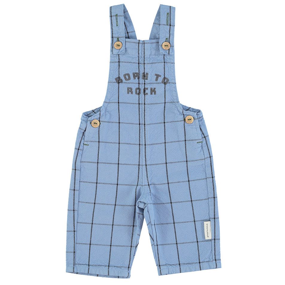 Dungarees | Blue Checkered W/ 