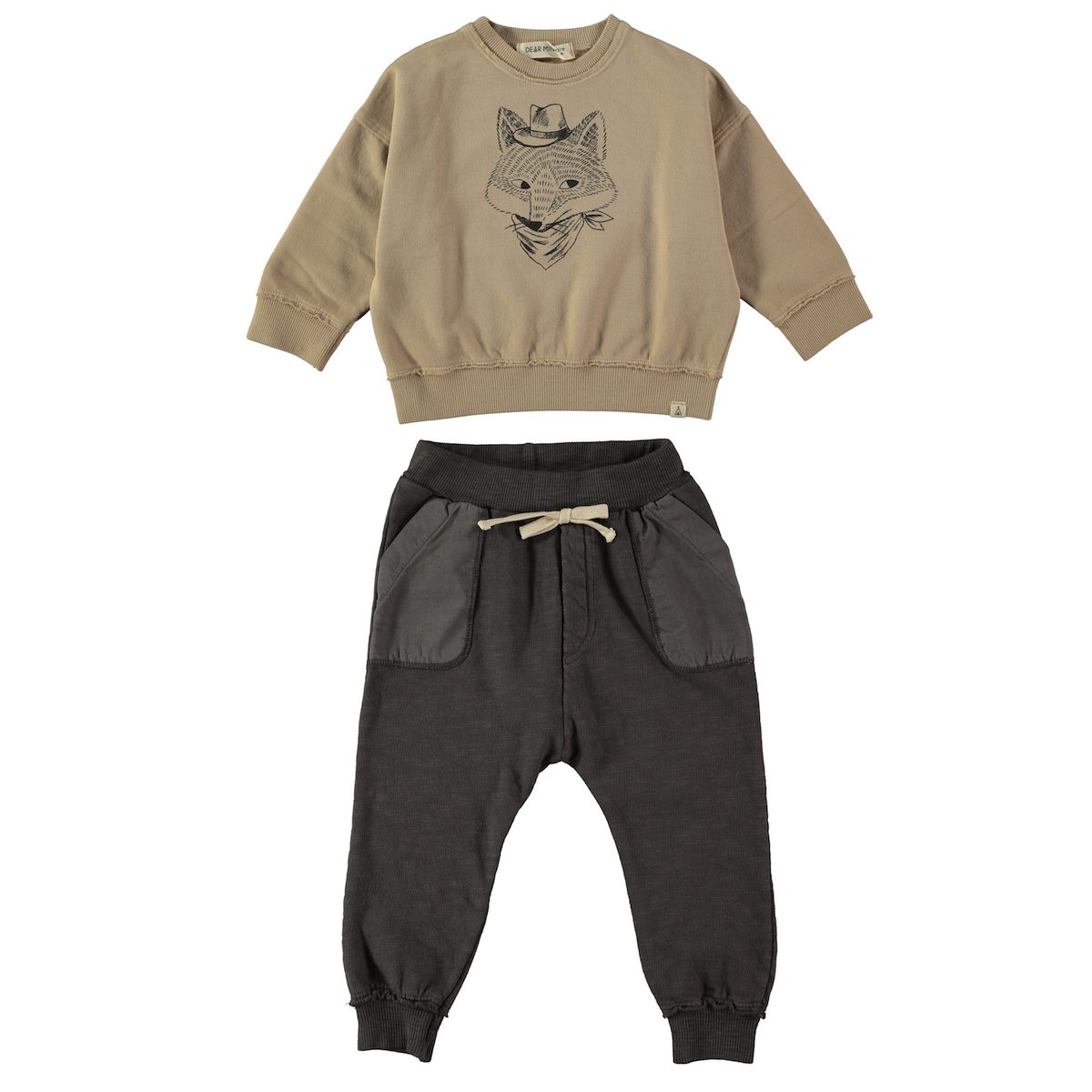 Sand Fox Sweatshirt & Anthracite Pocket Trousers