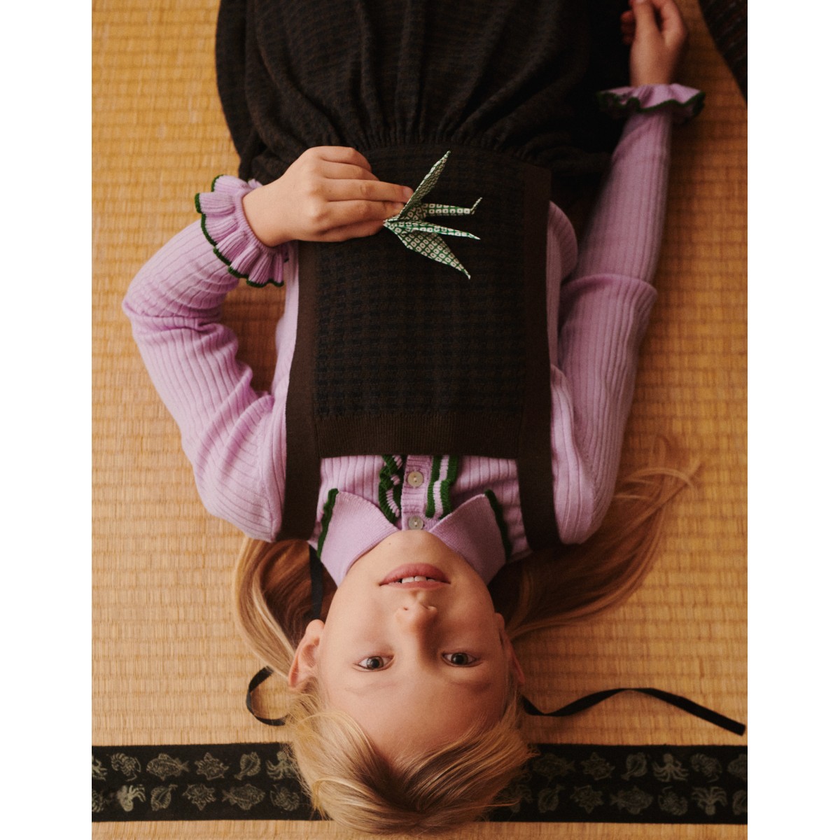 Checked Spencer Dark Navy Burnt Amber