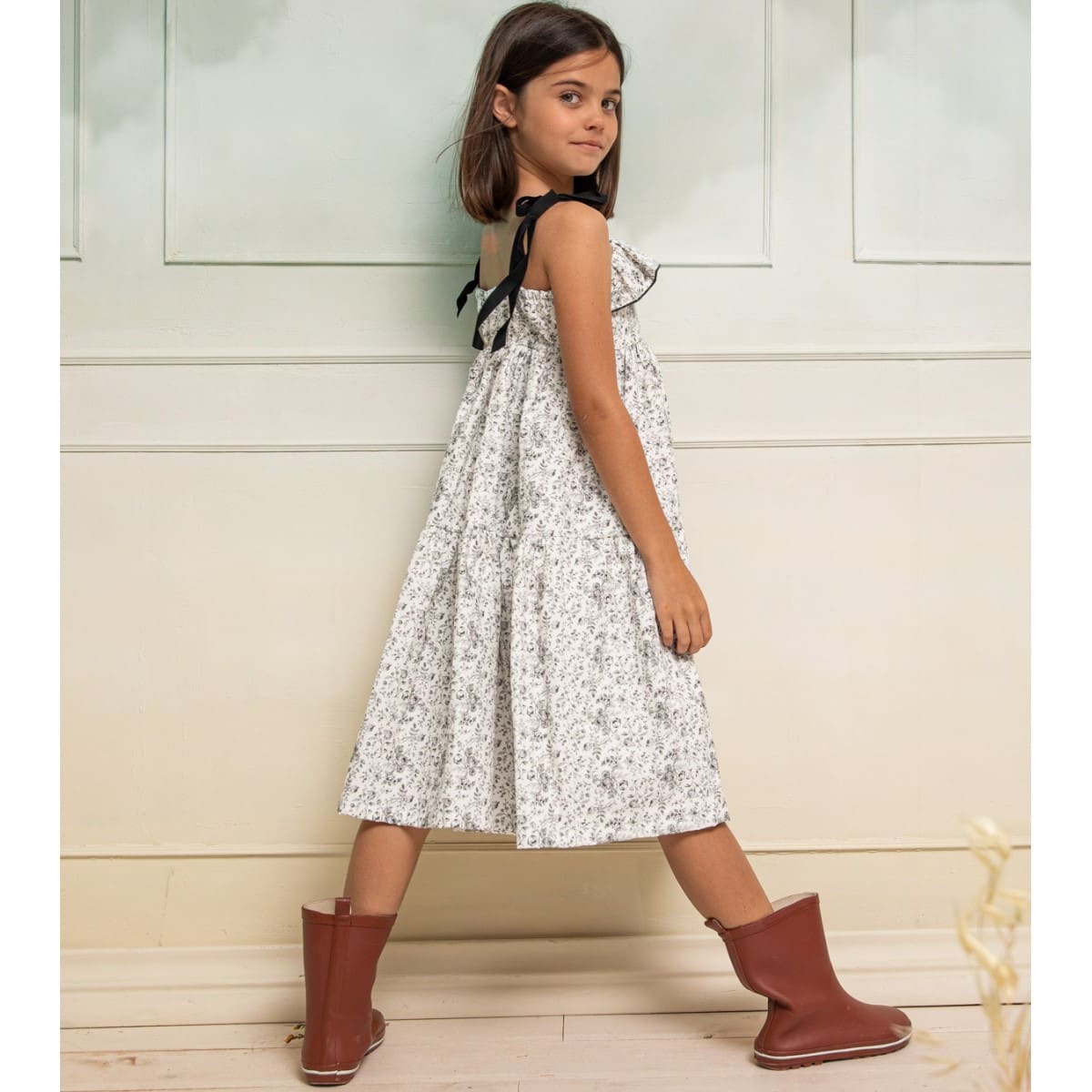 Galaxia Dress in Toile Print