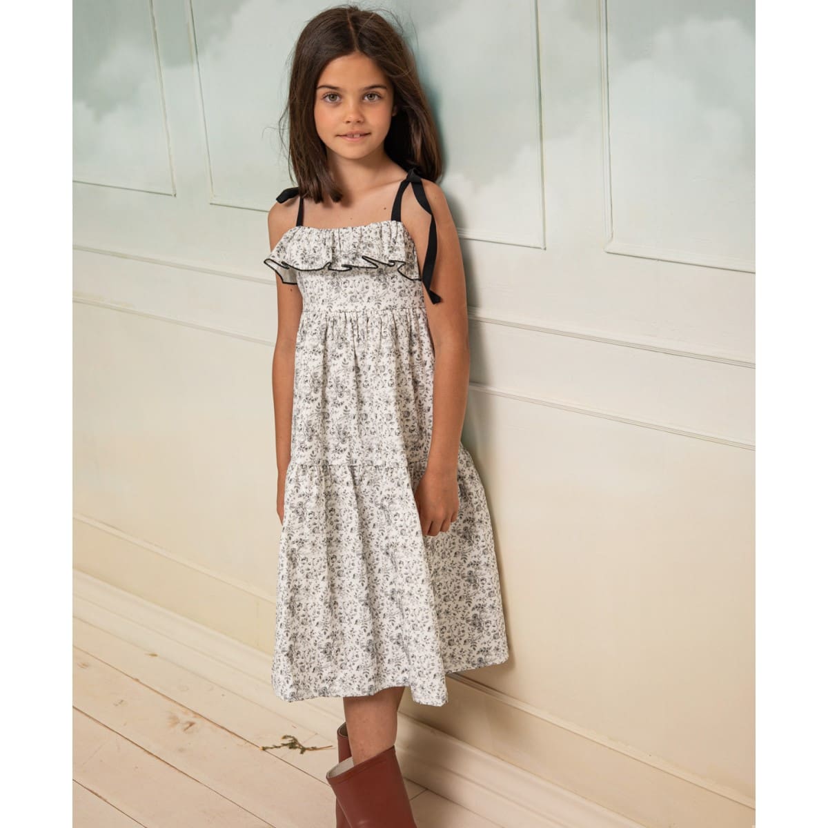 Galaxia Dress in Toile Print