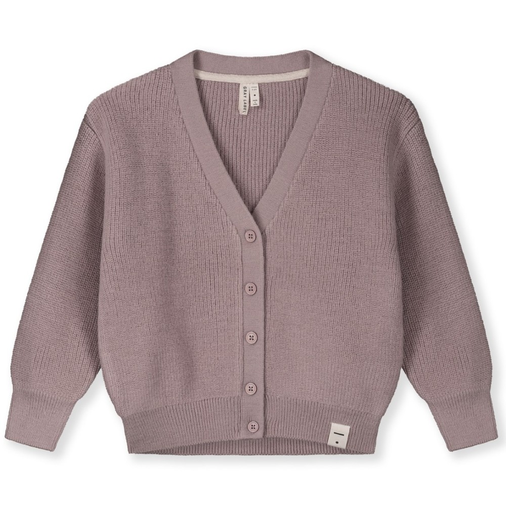 Merino Wool Knitted Cardigan Berry
