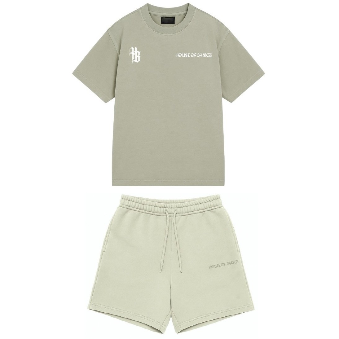 Oversized Tee Racing Sage & Sweat Short Tea Green