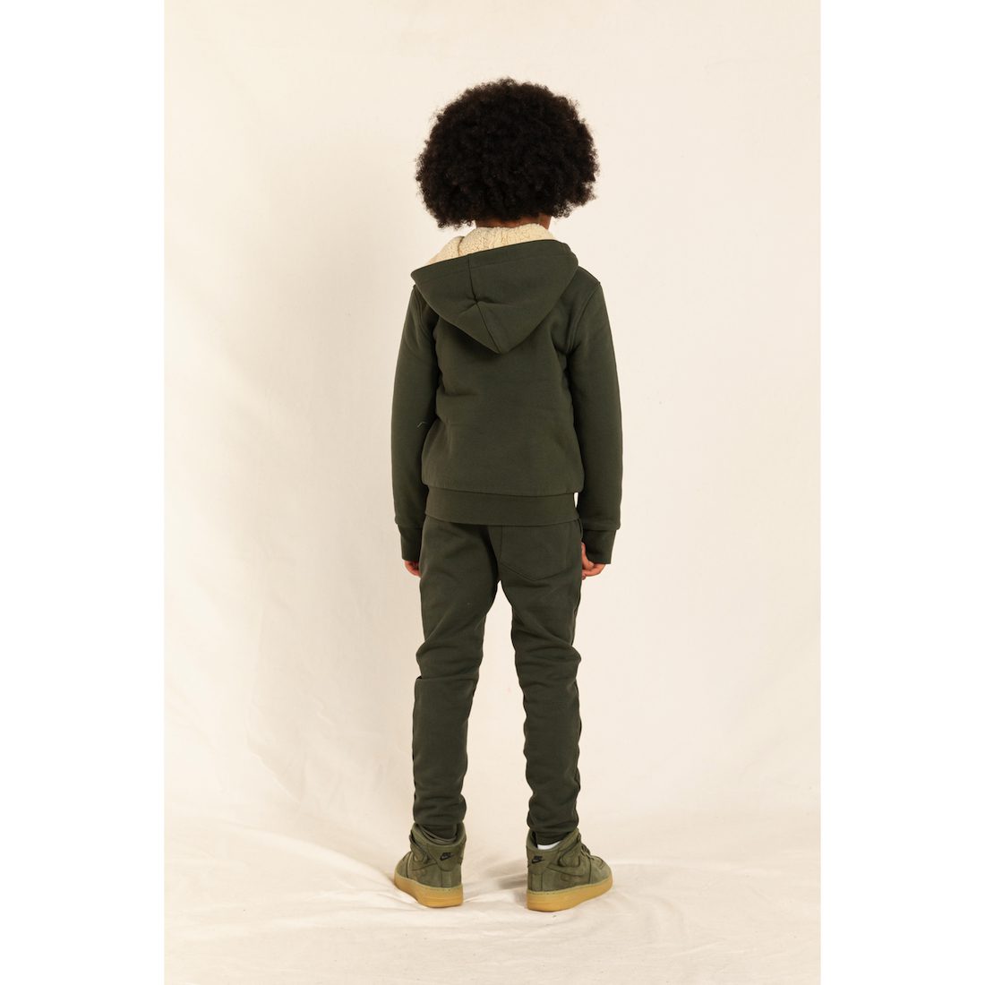 REVERSIBLE Hooper Zipped Hoodie Dark Khaki