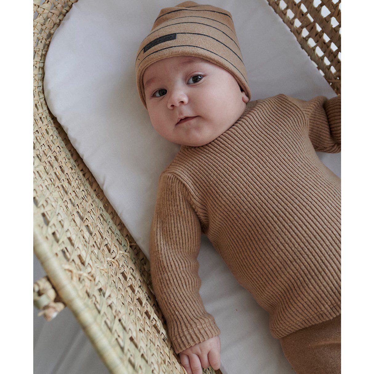 Ames Rib Sweater & Runy Knit Pants | Camel