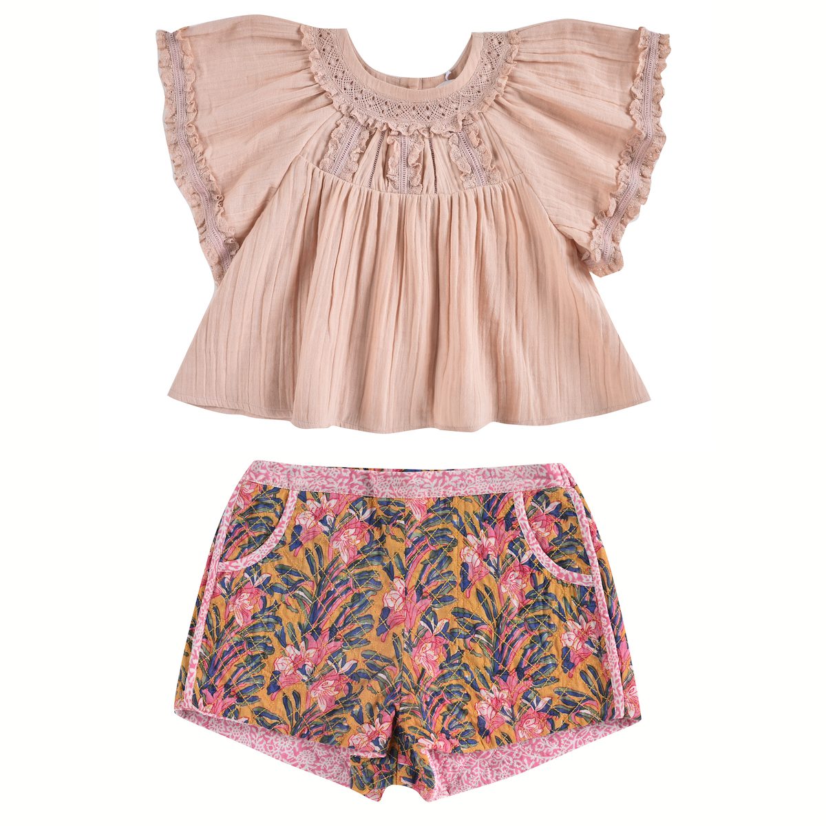 Sienna Priya Blouse & REVERSIBLE Honey Flower Ambroise Short
