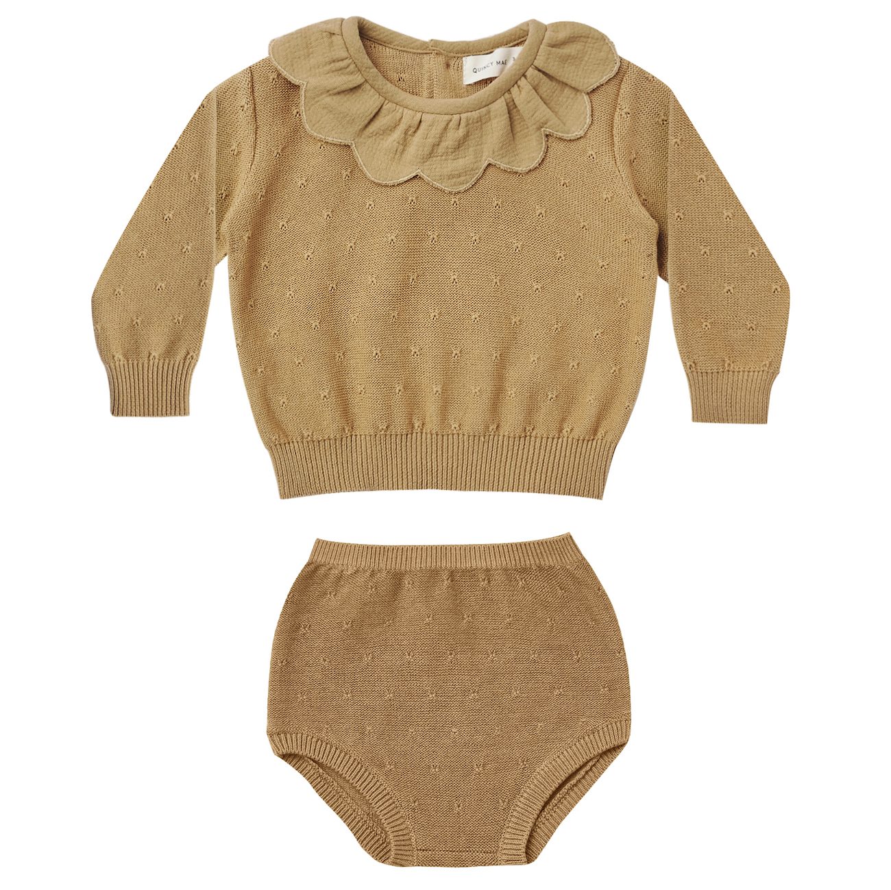 Petal Knit Sweater & Knit Bloomer | Honey