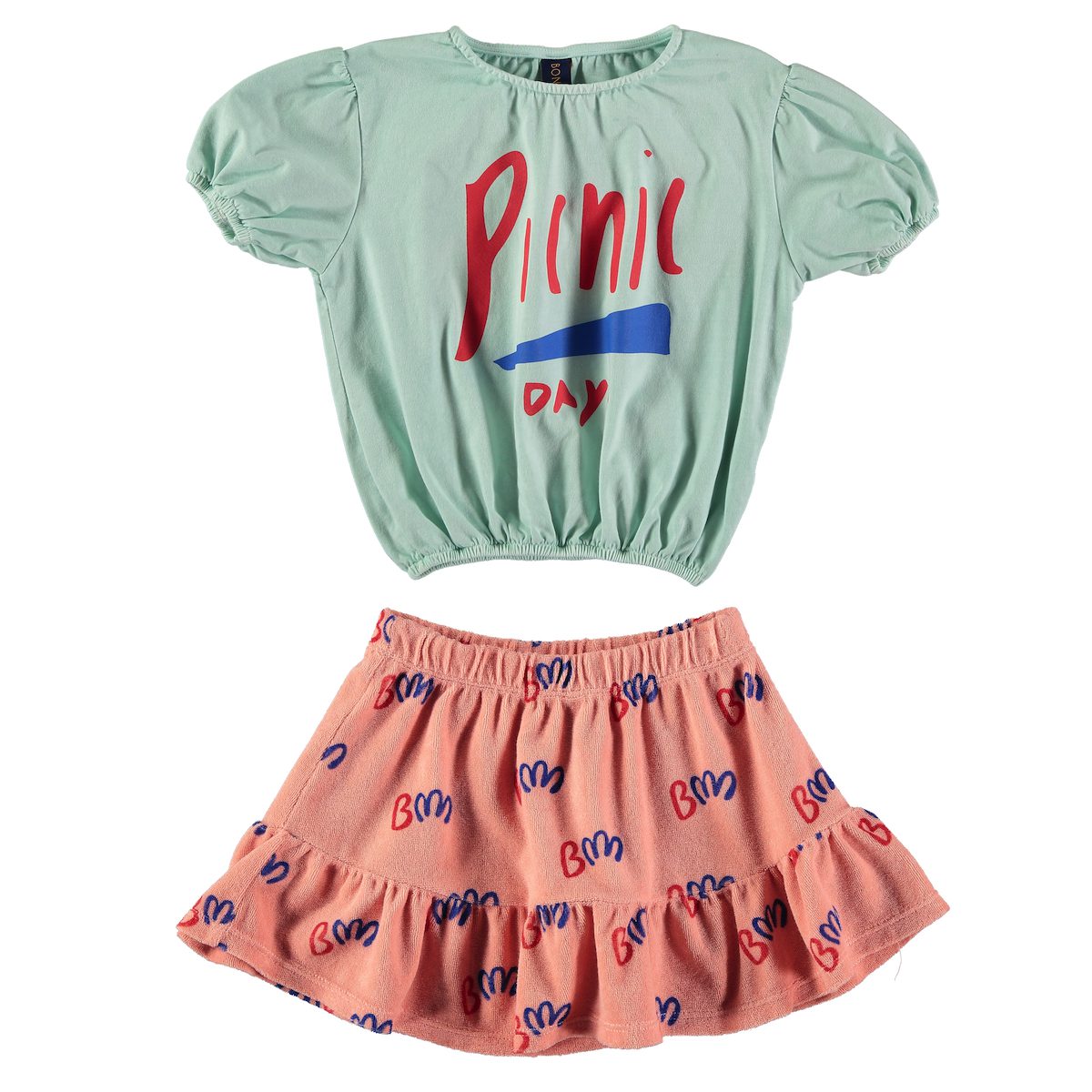 Crop T-shirt Picnic Day & Skirt Terry BM