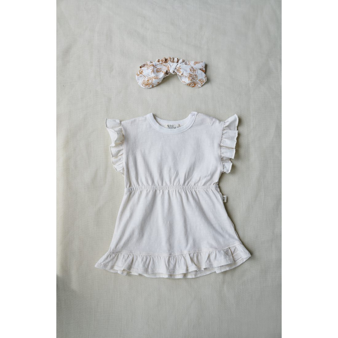 Rosie Slub Ruffle Baby Dress