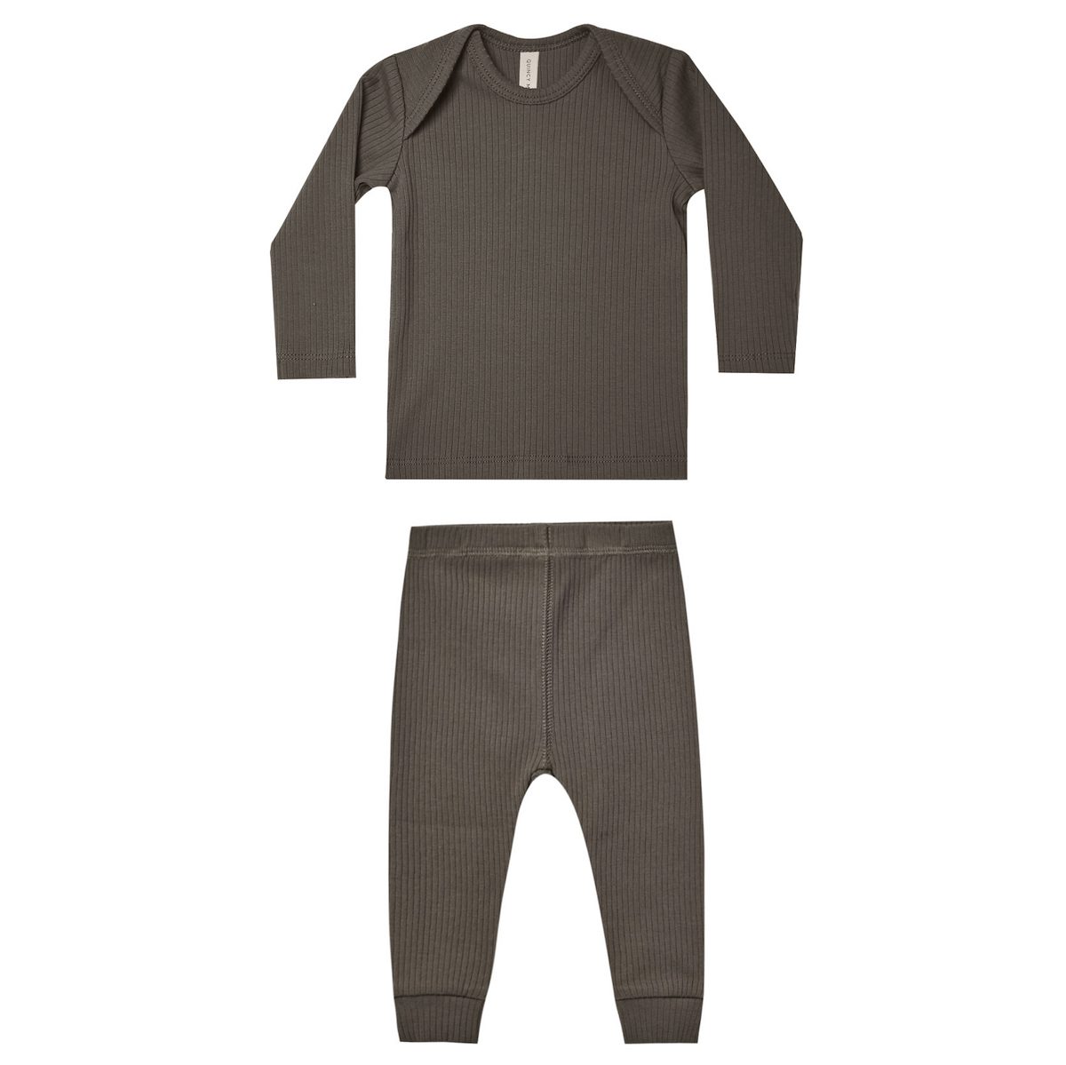 Ribbed L/S Tee & Ribbed Leggings | Charcoal