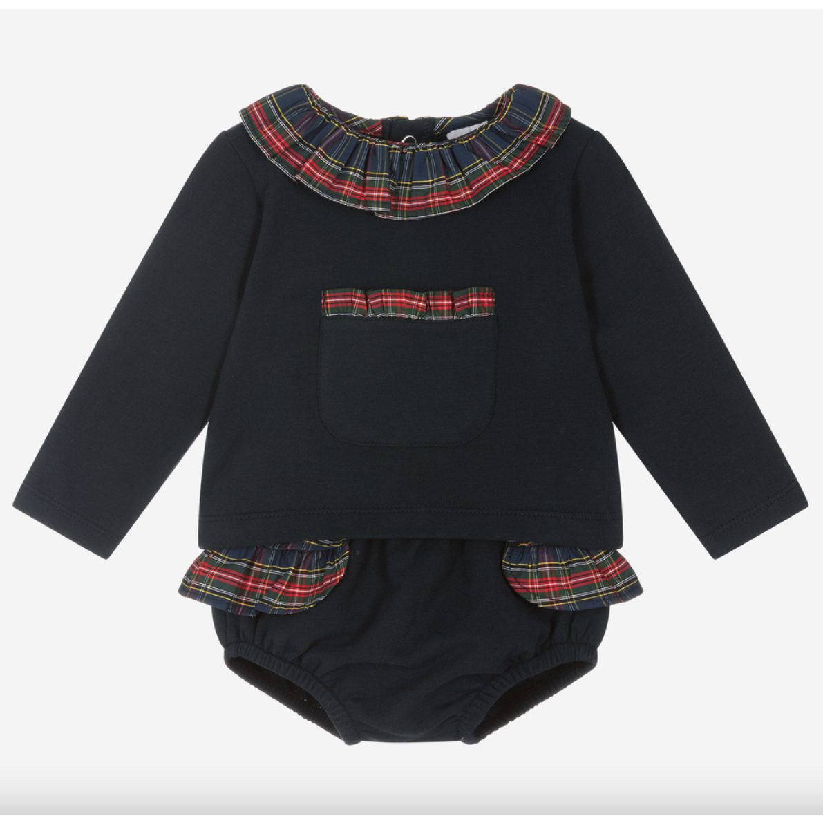 Girls Navy Blue Shorts Set