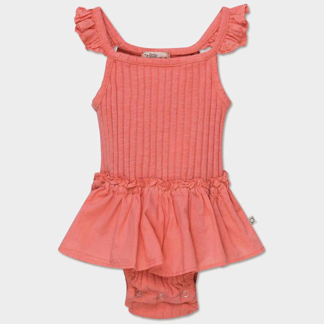 Isolda Rib Ruffle Romper