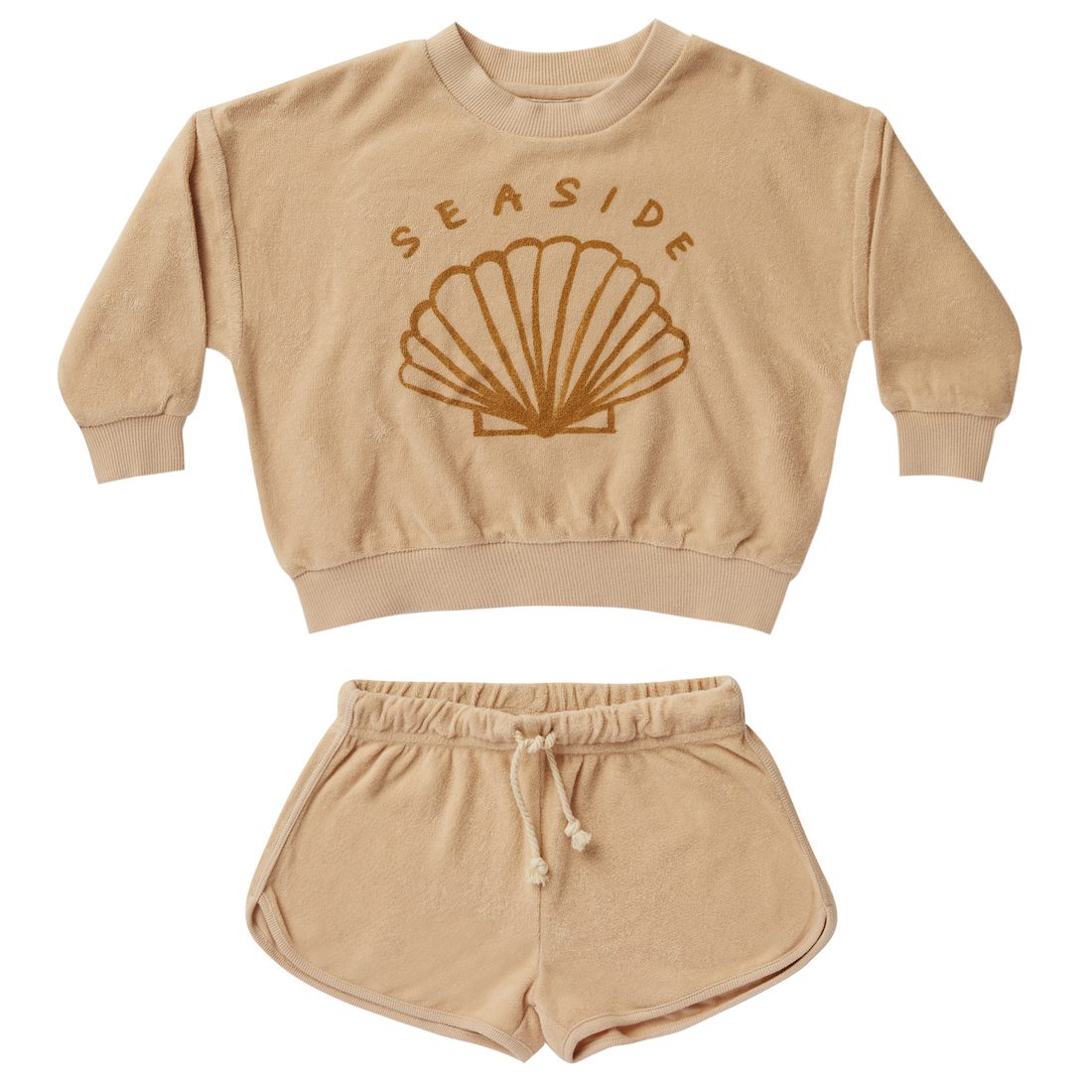 Terry Crewneck & Track Shorts | Seaside