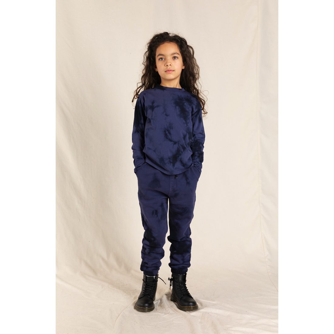 Wind Loose Sweatshirt & Conor Loose Fit Sweatpants | Navy Tie Dye