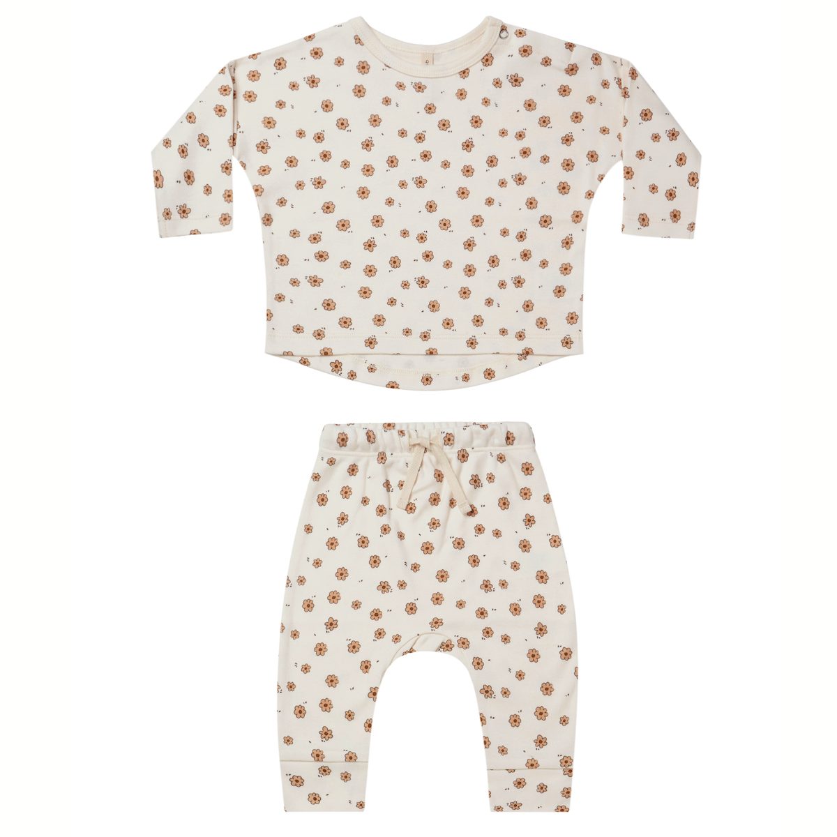 L/S Tee & Drawstring Pant | Daisy Confetti