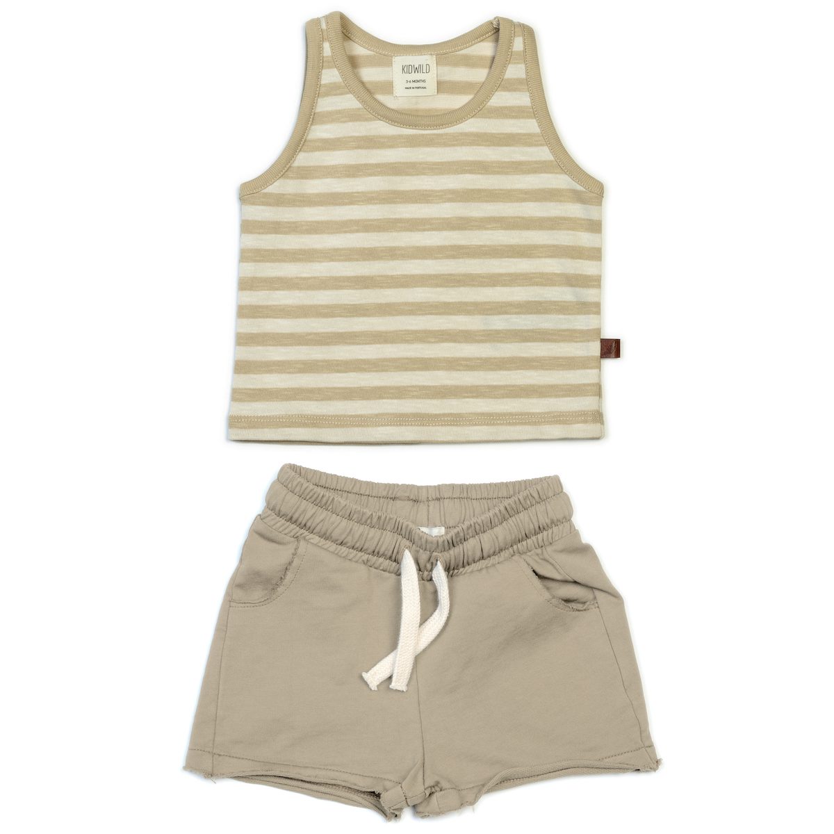 Pebble Stripe Tank Top & Pebble Shorts