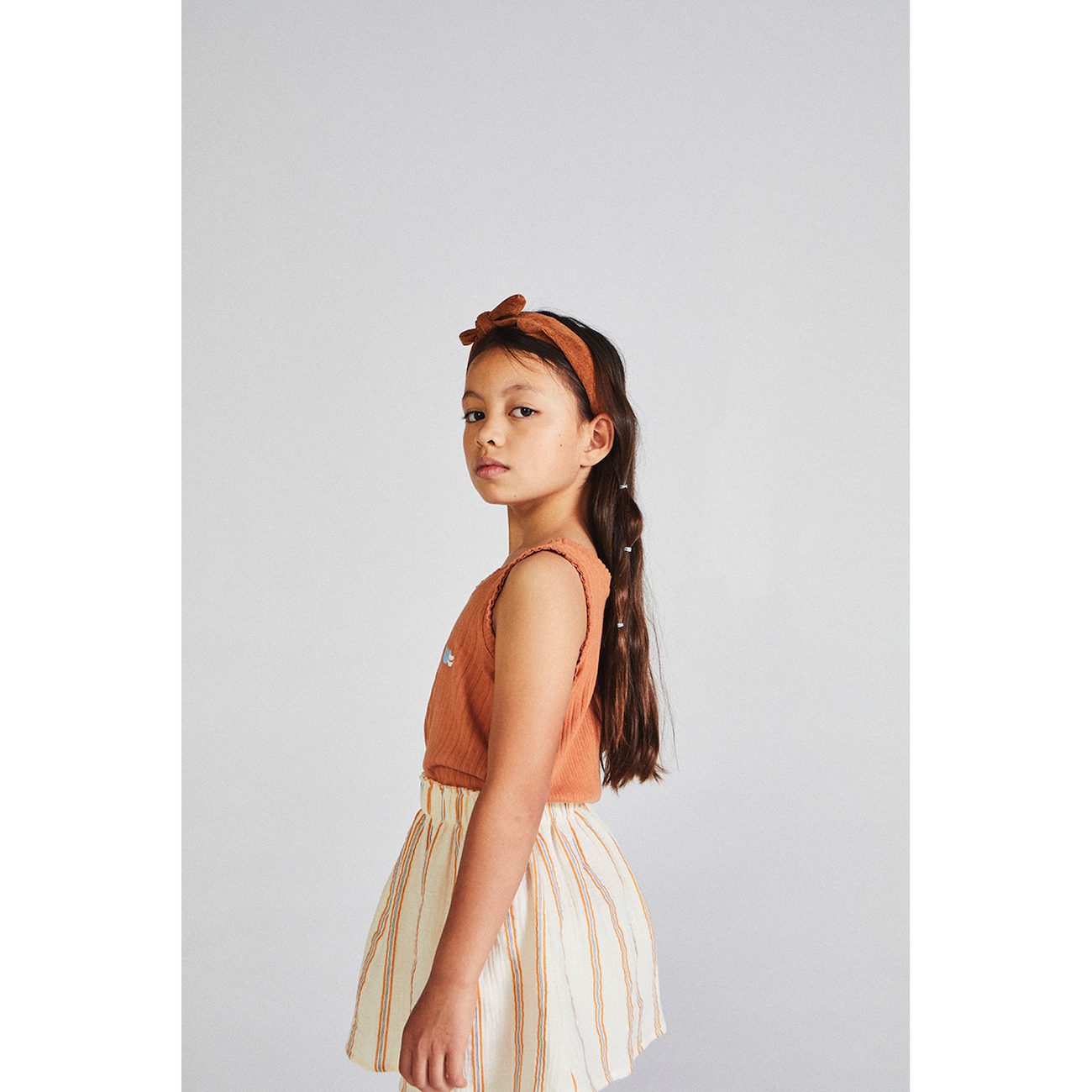 Gaviota Clay T-Shirt & Petxina Raw Stripes Skirt