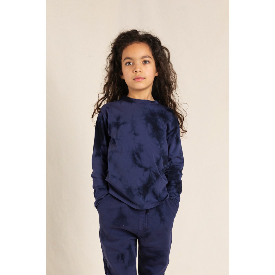 Wind Loose Sweatshirt & Conor Loose Fit Sweatpants | Navy Tie Dye