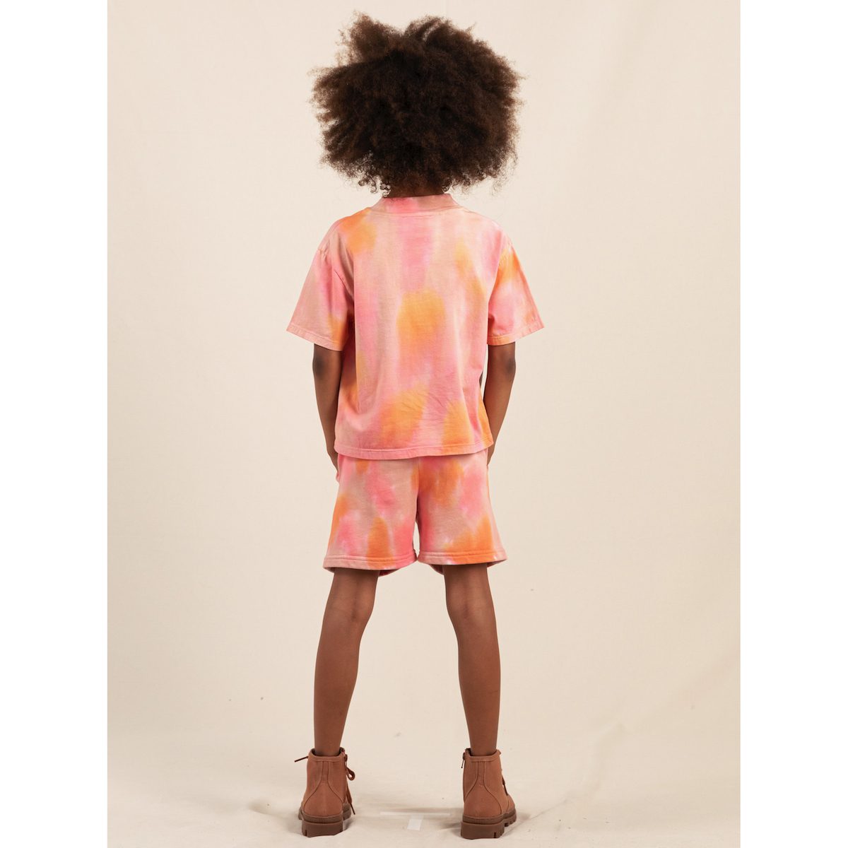 Rainbow Tie & Dye Fitted T-Shirt & Shorts