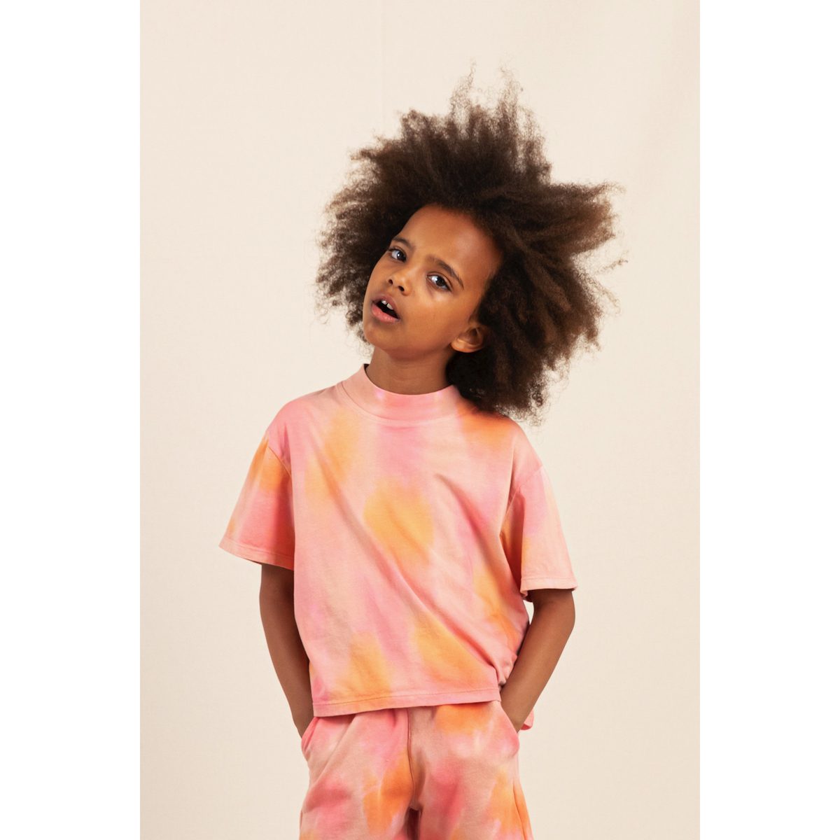 Rainbow Tie & Dye Fitted T-Shirt & Shorts