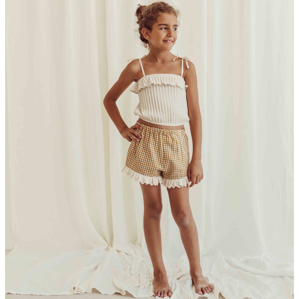 Sarah Shorts | Mustard Vichy