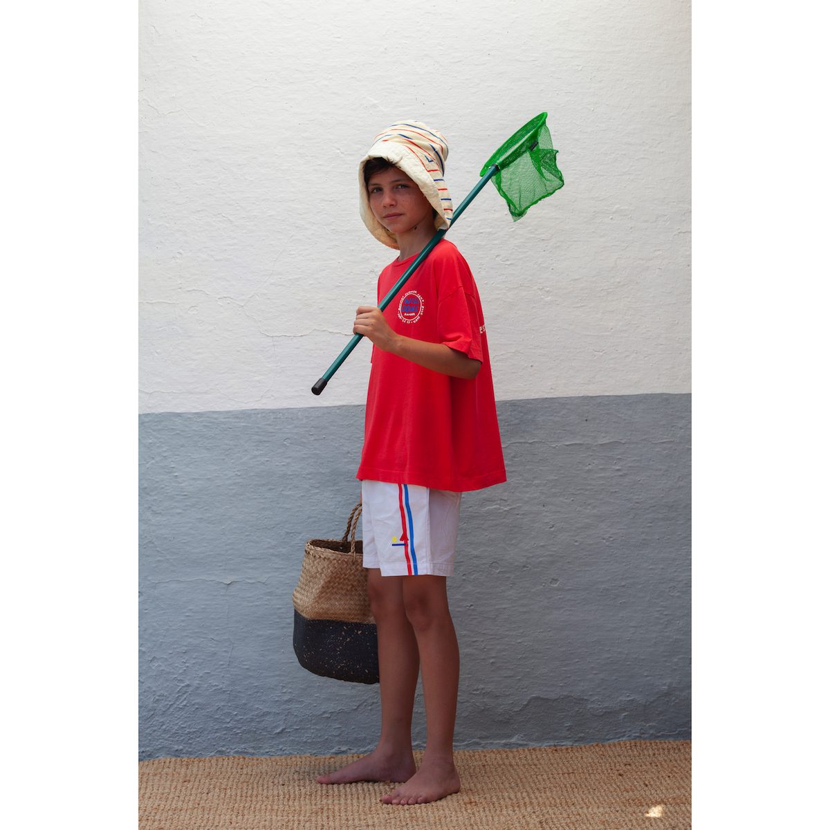 T-Shirt Well Done & Short Button Side Stripes