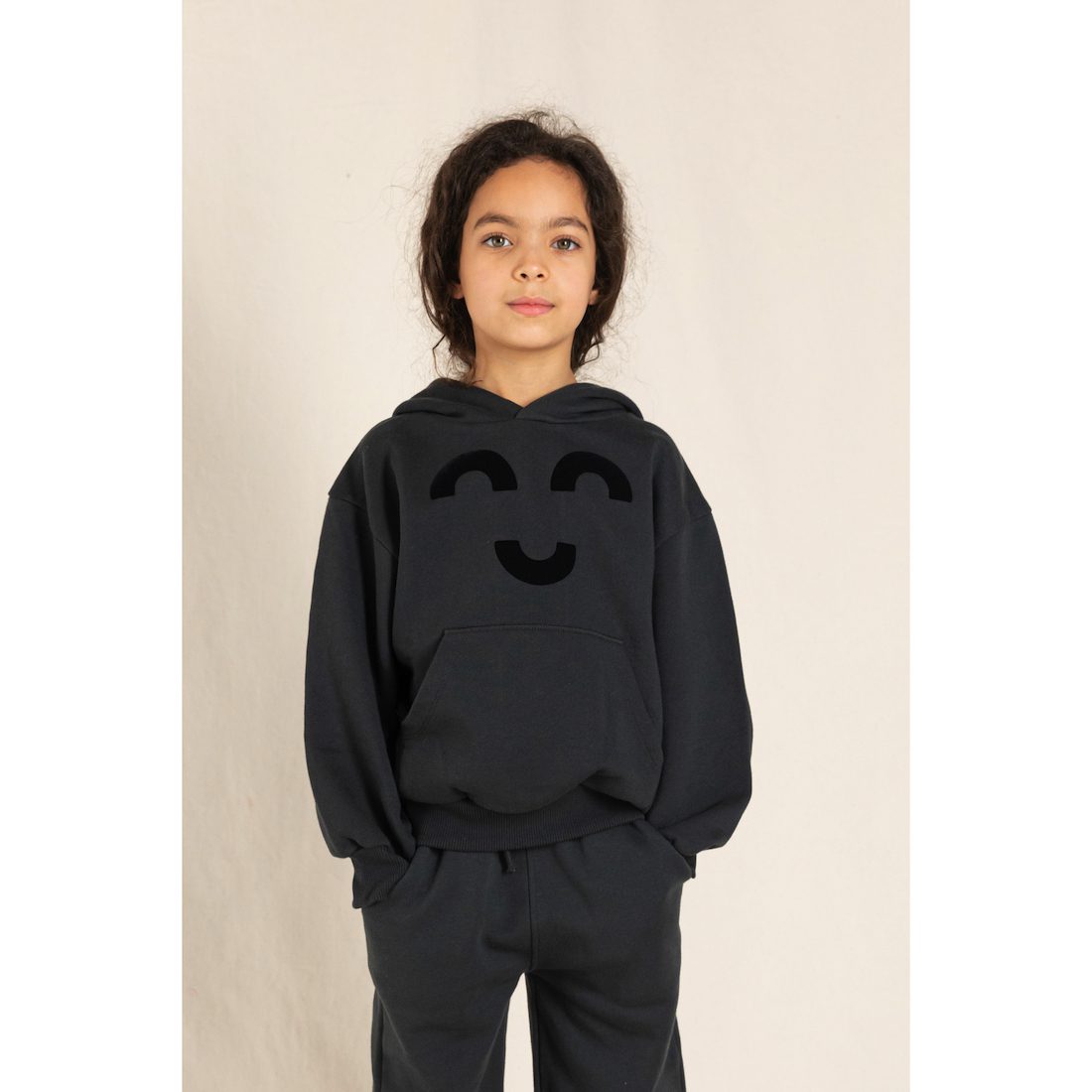 Horst Ash Black Hooded Sweatshirt & Delrey Ash Black Large Leg Pants