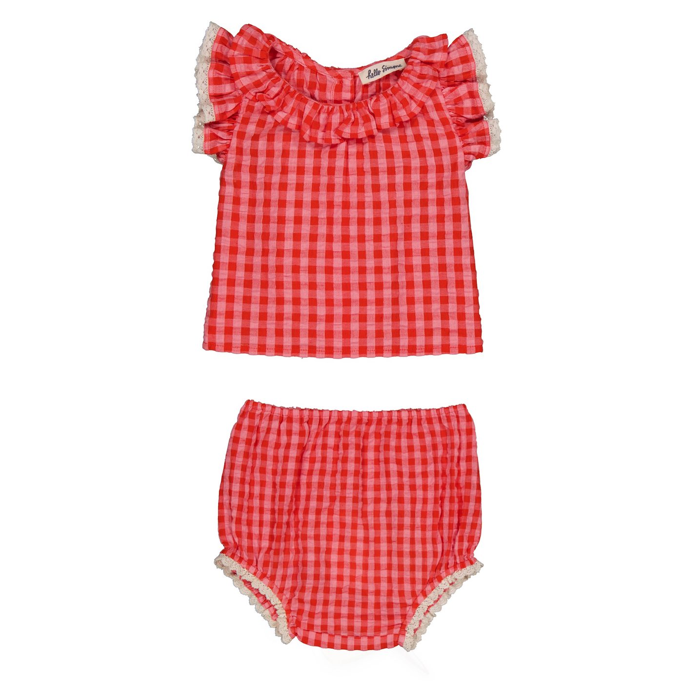 Jenny Baby Blouse & Babe Bloomer | Red Check