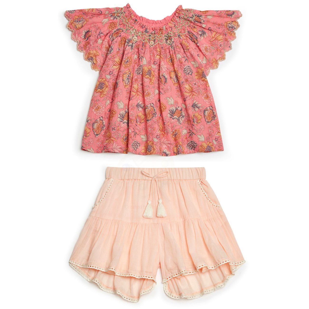 Flore Blouse & Alambra Shorts | Set