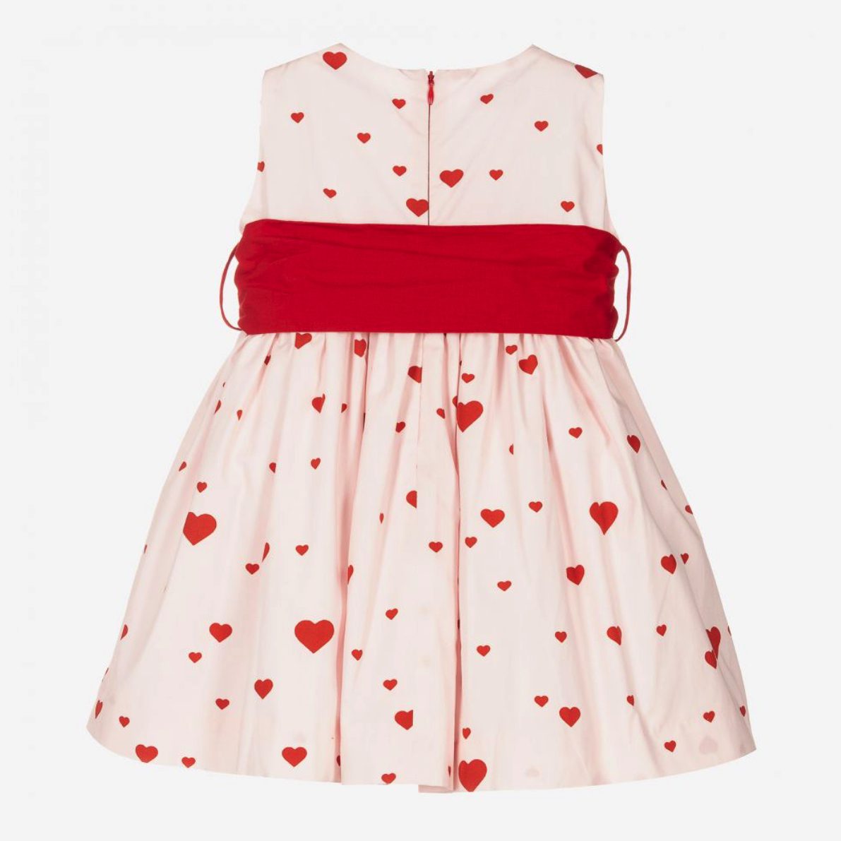 Pink W/ Red Hearts Classic Dress