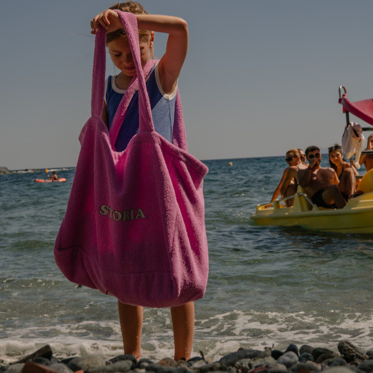 Sac De Plage Rita | Super Pink + Print La Storia