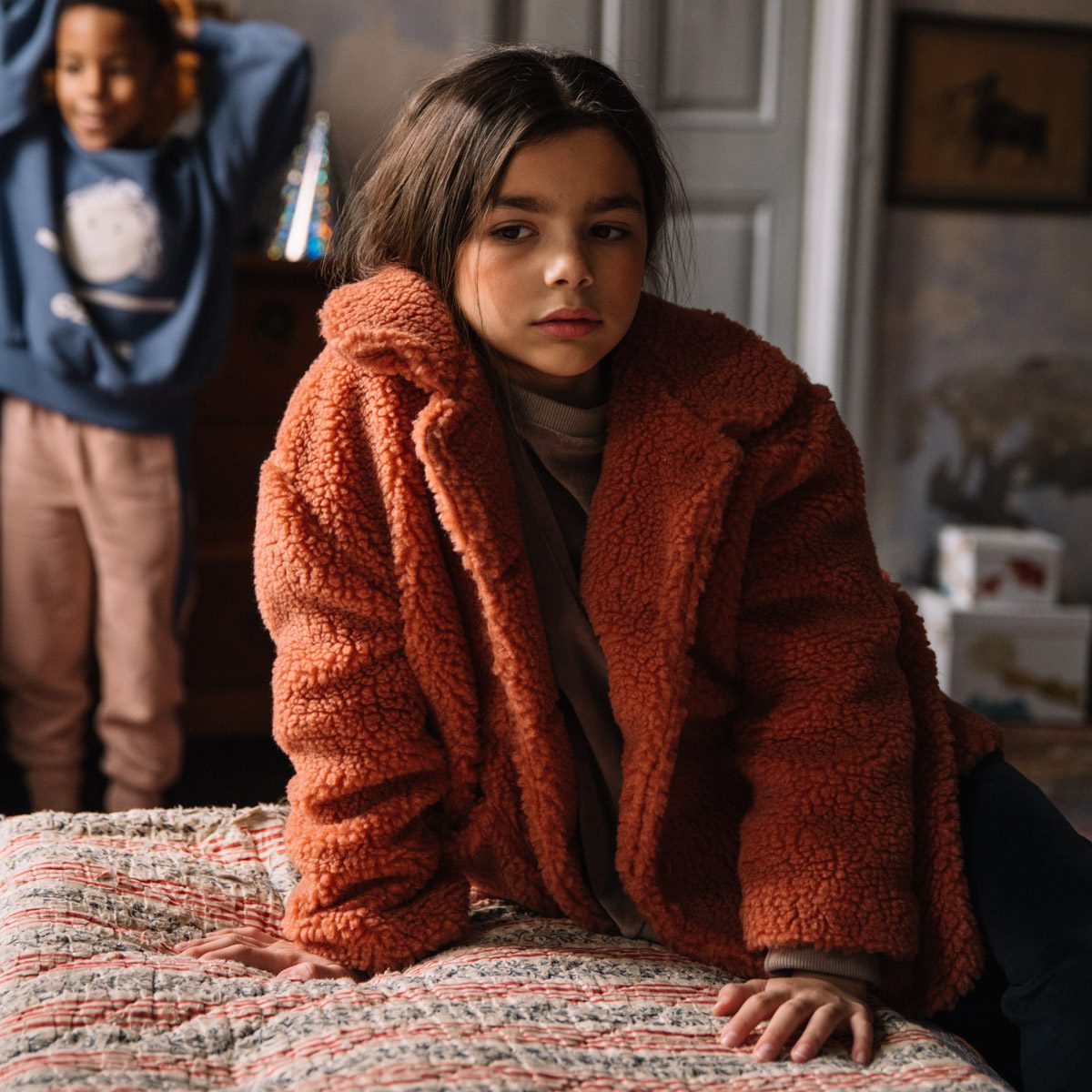 Manteau Claudine Plush Rouille