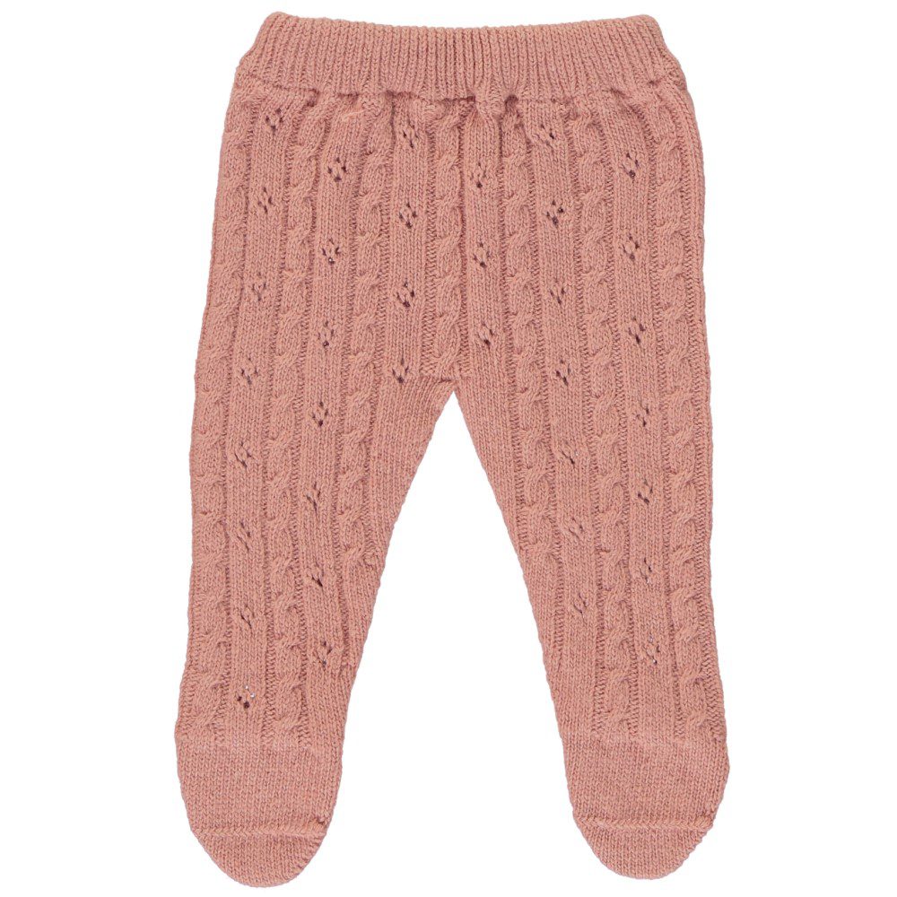 Loulou Baby Cardigan & Loulou Footed Leggings | Antique rose