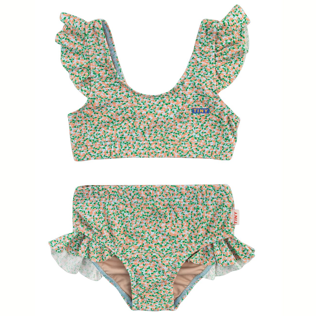 Meadow Frills Swim Set | Pale Blue/Light Papaya