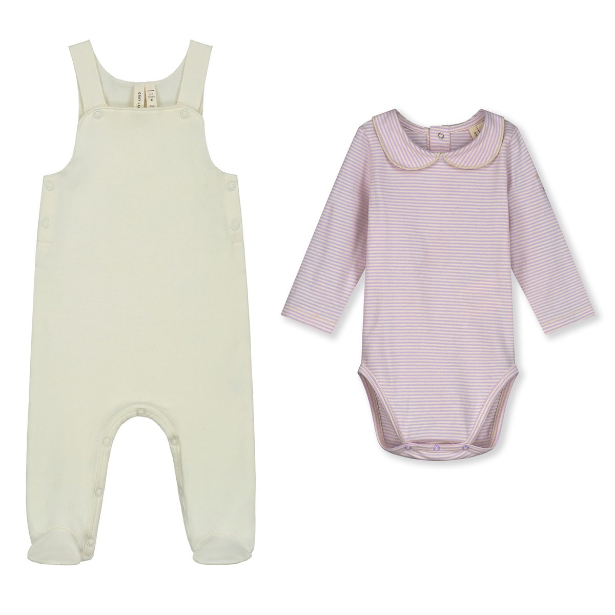 Purple Haze Collar Onesie & Cream Sleeveless Suit