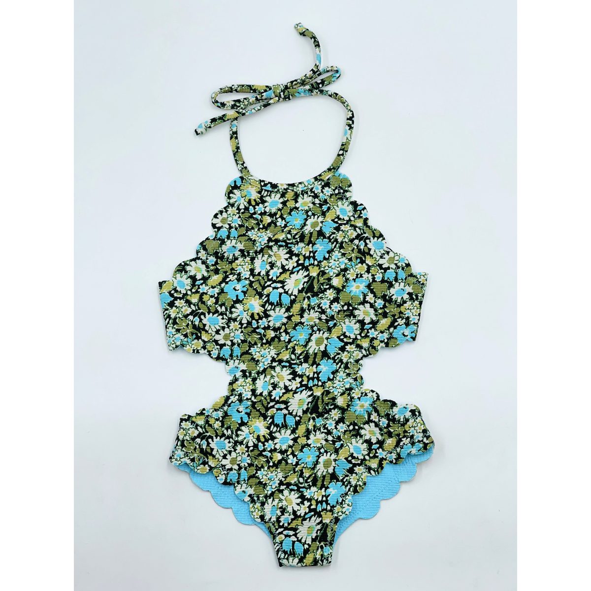 Bumby Mott Cut Out Maillot Meadow Flower Print