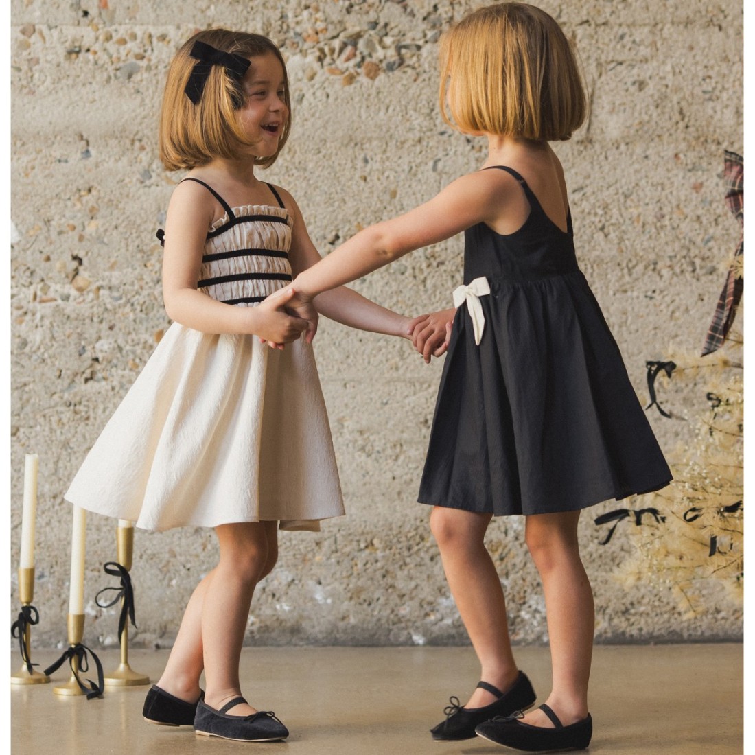 Annabelle Dress Metallic Ivory