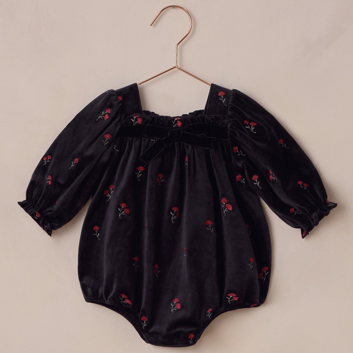 Anette Romper Velvet Floral